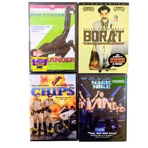 4-Disc DVD Lot: Zoolander, Borat, CHiPs, Magic Mike - Comedy Movie Collection